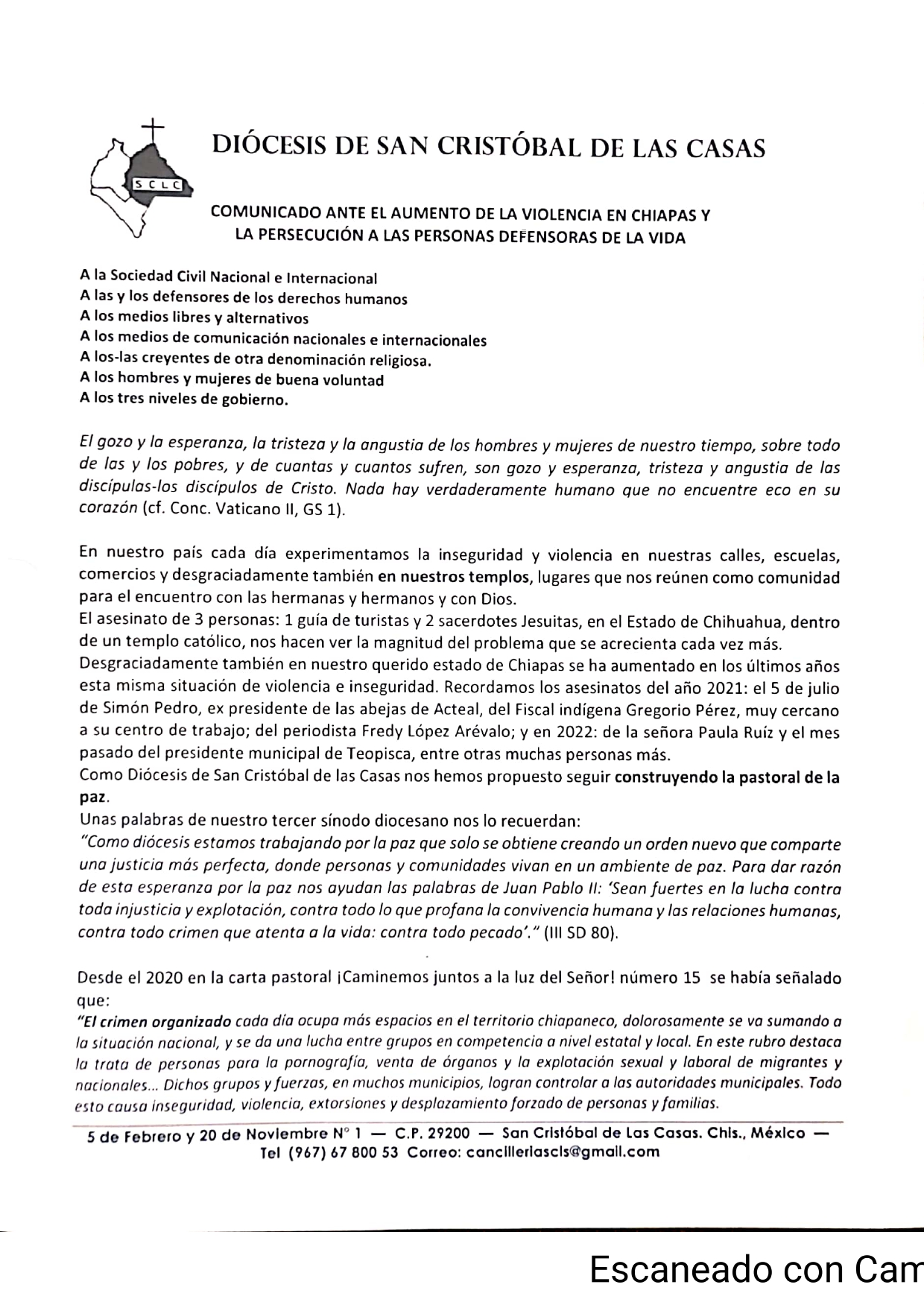 El comunicado El comunicado